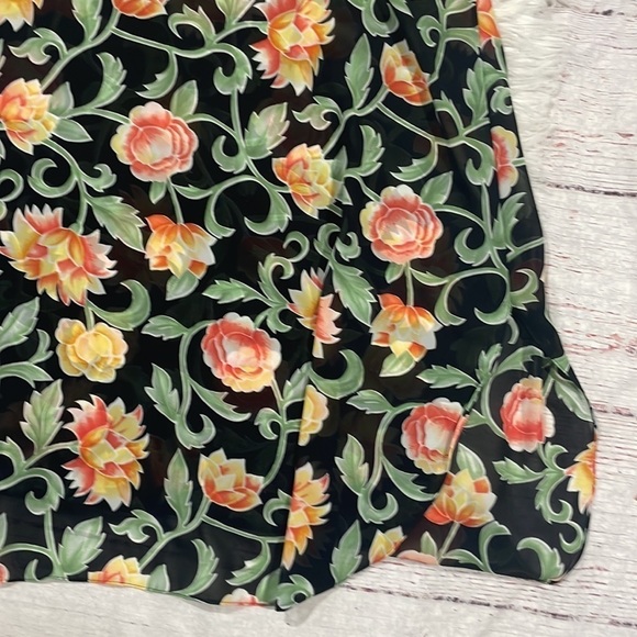 Natori Vintage Rose Floral Semi Sheer Lace Trim Slip Dres - Picture 3 of 11